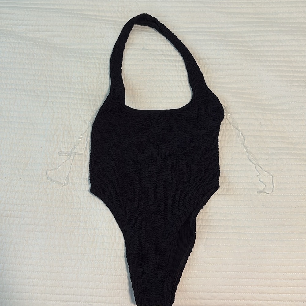 Brand new bond-eye Black One-Piece Swimsuit. Missing tags and hygienic liner